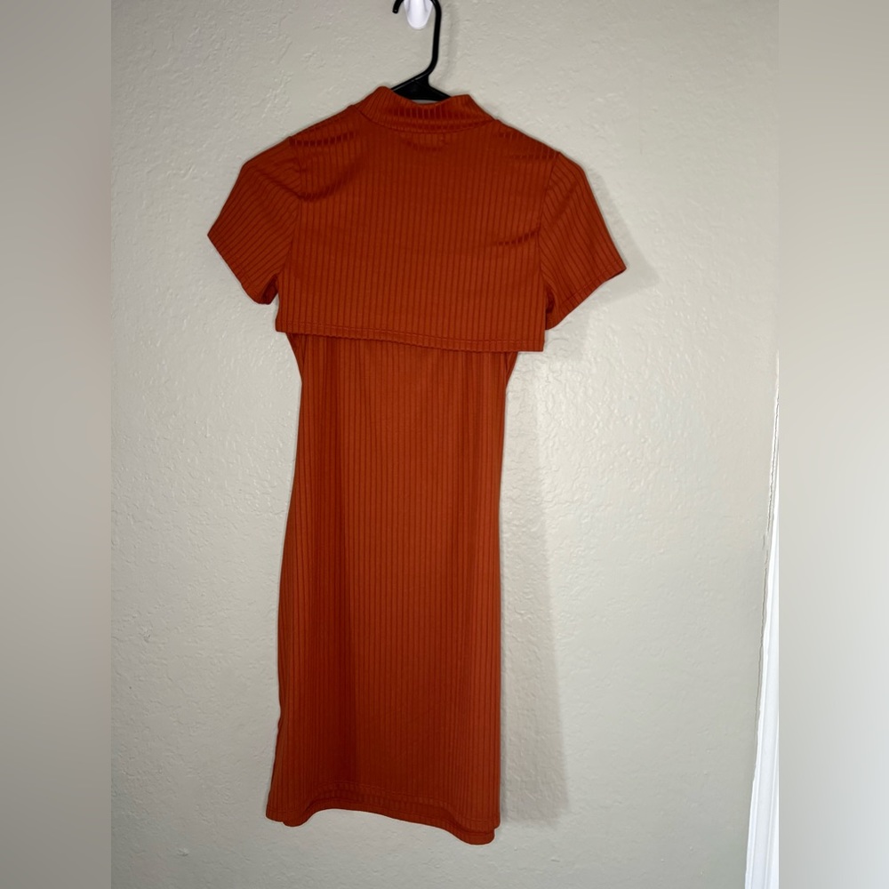 mm women’s mini dress size M color: Pumpkin-orange NWOT